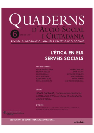 Entrevista de Vicenç Relats a Joan Canimas, en el monográfico de la revista Quaderns d'Acció Social i Ciutadania dedicado a la ética en los servicios sociales.
Ver la revista